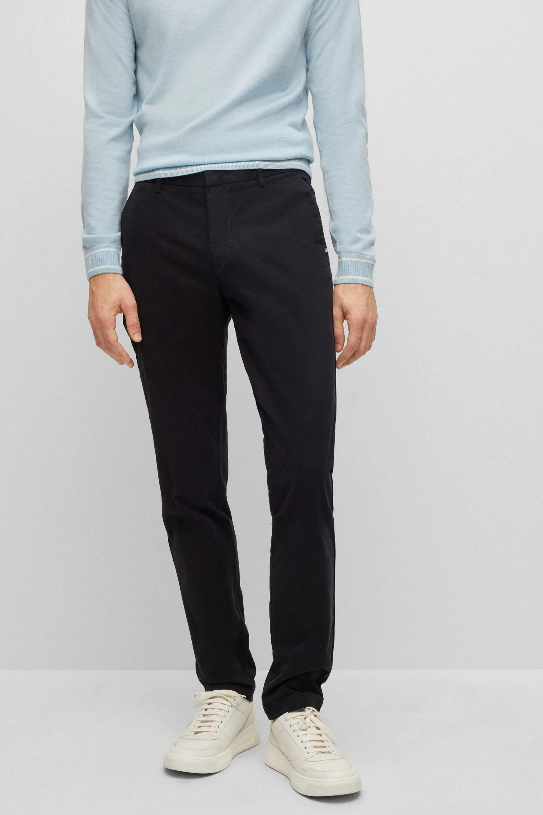 BOSS Vestibilità attillata / Slim - Pantaloni chino in gabardine elasticizzato in cotone