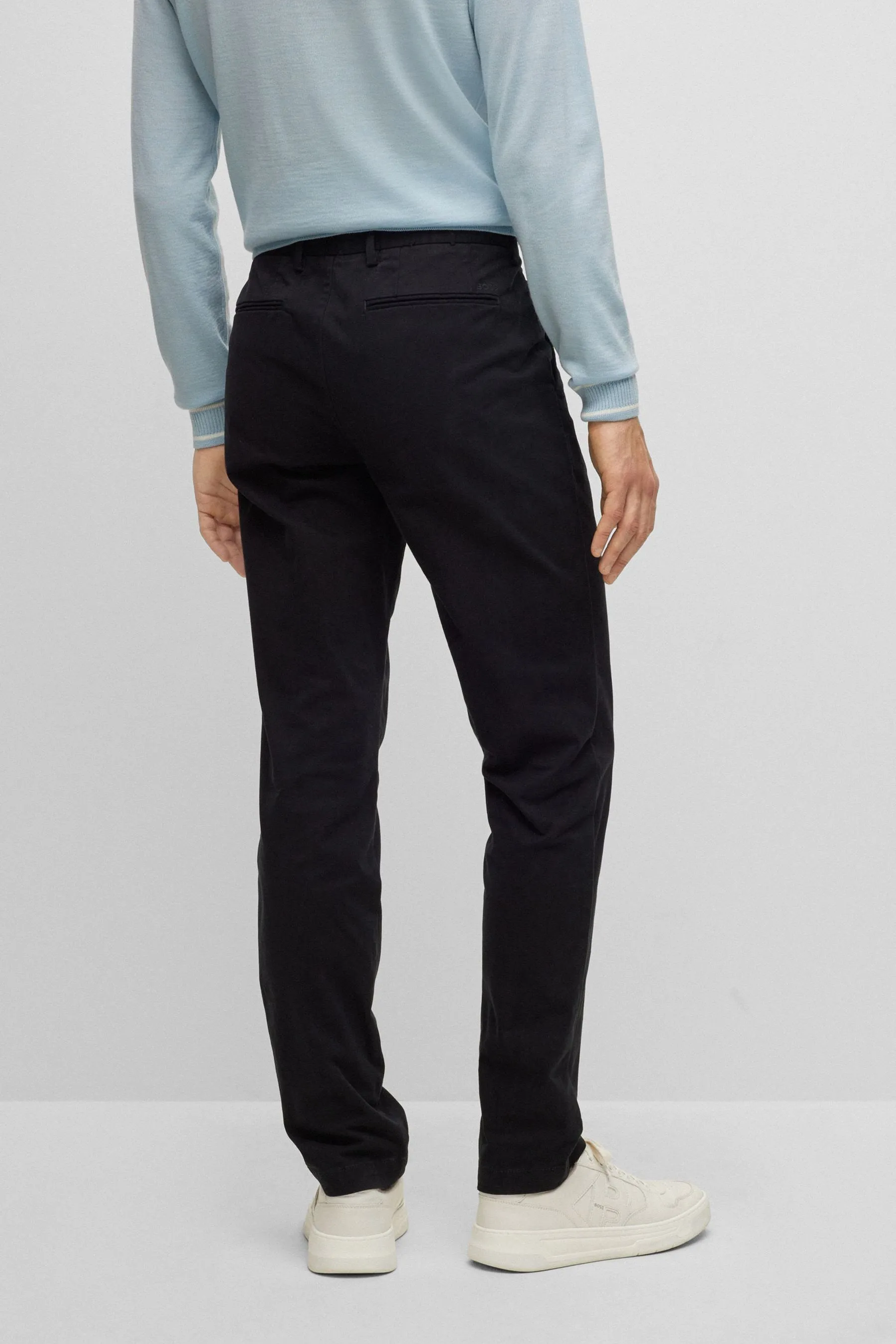 BOSS Vestibilità attillata / Slim - Pantaloni chino in gabardine elasticizzato in cotone